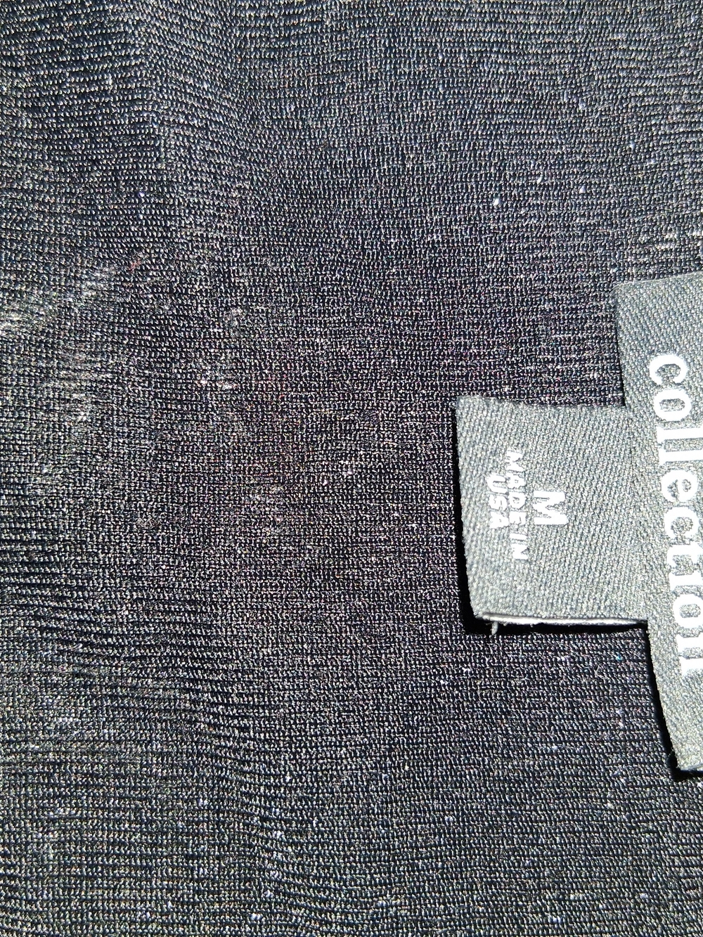 Dressbarn COLLECTION Black Sparkle Swirl Cap Sleeve Top - Picture 9 of 13